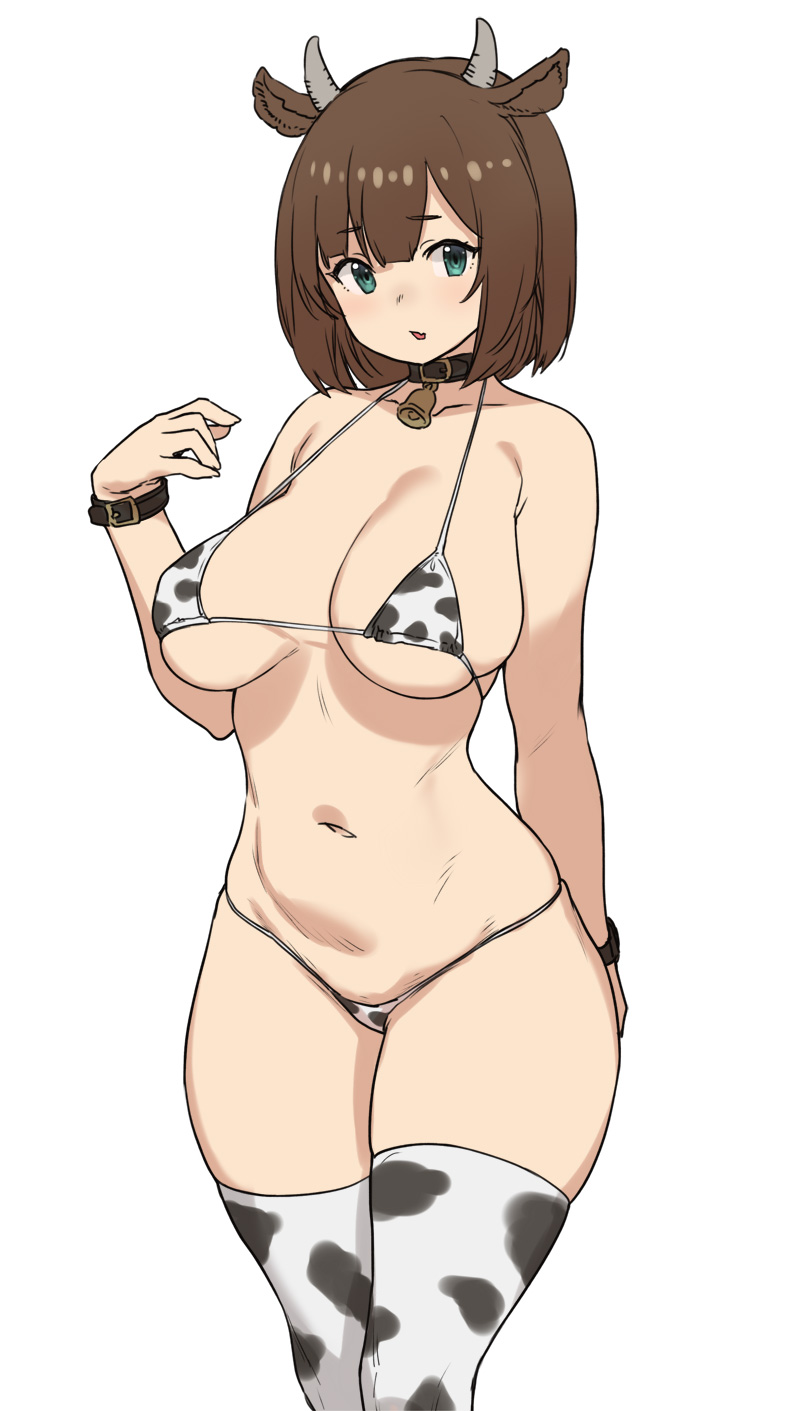 1girls, big breasts, bikini, breasts, cleavage, female, female only, houtengeki, large breasts, solo, thighhighs