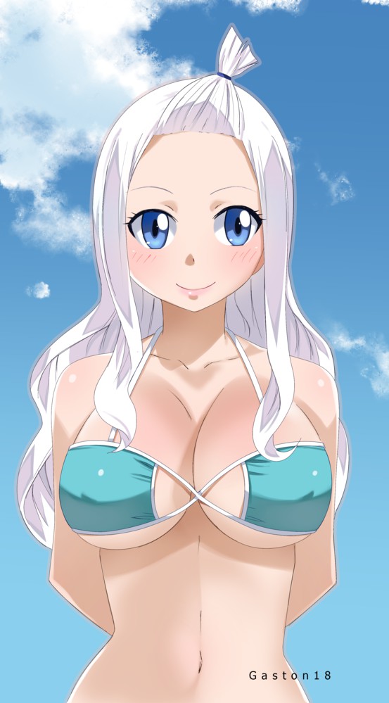 big_breasts bikini fairy_tail gaston18 mirajane_strauss white_hair