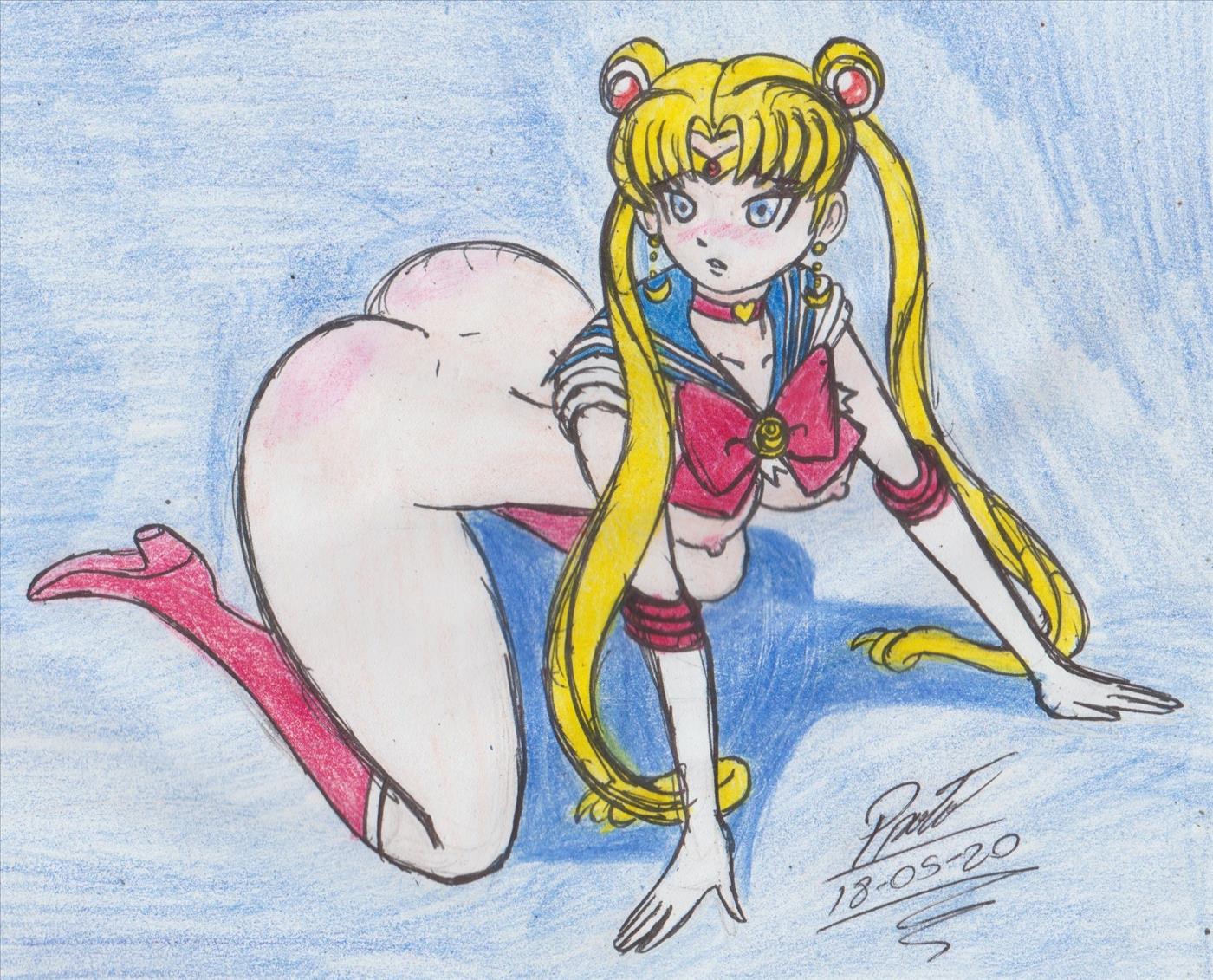 1girls all_fours ass big_ass big_breasts big_butt bishoujo_senshi_sailor_moon blonde_hair bottomless breasts clothing dat_ass female female_only going_commando hips huge_ass meme no_panties proto23719395 sailor_moon sailor_moon_redraw_challenge small_breasts solo solo_female tagme teenager thick_thighs thighs topless usagi_tsukino wide_hips yulza_aradoka