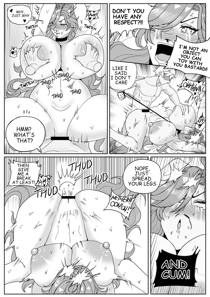 1boy, 1girls, 5 fingers, aether (genshin impact), angry, angry expression, angry face, angry sub, arms, arms above head, arms behind, ass, assertive, assertive male, bed, bed sex, bedroom, bedroom setting, big ass, big breasts, big butt, big nipples, bigger female, bigger penetrated, bigger sub, black and white, blush, blushing face, blushing female, blushing lines, blushing profusely, breast grab (another), breast grab during sex, breasts, breasts grab, censored, censored pussy, censored vagina, cock in vagina, collar, completely naked, completely naked female, completely naked male, completely nude, completely nude female, completely nude male, dialog, dialogue, dialogue bubble, dialogue speech bubble, dick in pussy, dick in vagina, dominant, dominant male, dominated, domination, drawing, duo, english, english commentary, english dialogue, english language, english subtitles, english text, erect nipple, erect nipples, eyeless, eyeless character, eyeless dude, eyeless face, eyeless male, eyes, eyes rolling back, fat ass, fat butt, feet, female, female dominated, female human, female on bottom, female on male, female penetrated, female with male, female/male, fingers, fingers on breast, first person perspective, first person view, fully naked, fully naked female, fully naked male, fully nude, fully nude female, fully nude male, genshin impact, grabbing, grabbing another's breasts, grabbing another's tits, grabbing breast during sex, grabbing breasts, grabbing tits, grope, groping, groping breast, groping breasts, hand on leash, hands, hands on another's breasts, hands on another's tits, hands on breasts, hands on tits, heart, heart symbol, height difference, holding, holding another, holding another's breasts, holding another's tits, holding tits, hoyoverse, huge ass, huge breasts, huge butt, huge nipples, human, human female, human penetrated, large ass, large breasts, large butt, large nipples, large tits, larger female, larger penetrated, larger sub, larger sub smaller dom, laying, laying down, laying on back, laying on bed, leash, leash and collar, leash pull, leashed, leashed collar, leashed female, legs, legs spread, legs spreading, light skin, light-skinned female, light-skinned male, long hair, long hair female, long haired, looking pleasured, lying, lying back, lying down, lying on back, lying on bed, male, male dom, male dominating, male dominating female, male on female, male on top, male penetrating, male penetrating female, male penetrating human, male pov, male with female, male/female, maledom, massive breasts, massive tits, mavuika (genshin impact), mihoyo, missionary, missionary position, missionary sex, muscular, muscular male, naked, naked female, naked female naked male, naked female with naked male, naked human, naked male, naked male naked female, naked male with naked female, nipples, no clothes, no clothing, no color, nude, nude female, nude female nude male, nude human, nude male, nude male nude female, nwoidn, on bed, open eyes, penetration, penis, penis in pussy, penis in vagina, pleasure face, pleasured face, pleasured female, pov, pov male, pov male view, pulling, pulling leash, pussy, rape, sex, sex on bed, sex slave, short hair, short hair male, shorter male, shorter male/taller female, size difference, smaller dom, smaller dom larger sub, smaller male, smaller penetrating, smaller penetrating bigger, smaller penetrating larger, spread legs, spreading, squeeze, squeezing, squeezing breast, squeezing breasts, straight, straight sex, submission, submissive, submissive female, submissive human, sweat, sweat on breasts, sweat on stomach, sweating body, sweating breasts, sweating female, sweaty ass, sweaty body, sweaty breasts, taller, taller female, taller woman, text, text bubble, thick, thick ass, thick butt, thick thighs, thighs, thud, tit grab, vagina, vaginal penetration, vaginal sex, wrists bound, wrists restrained, wrists tied, wrists tied together