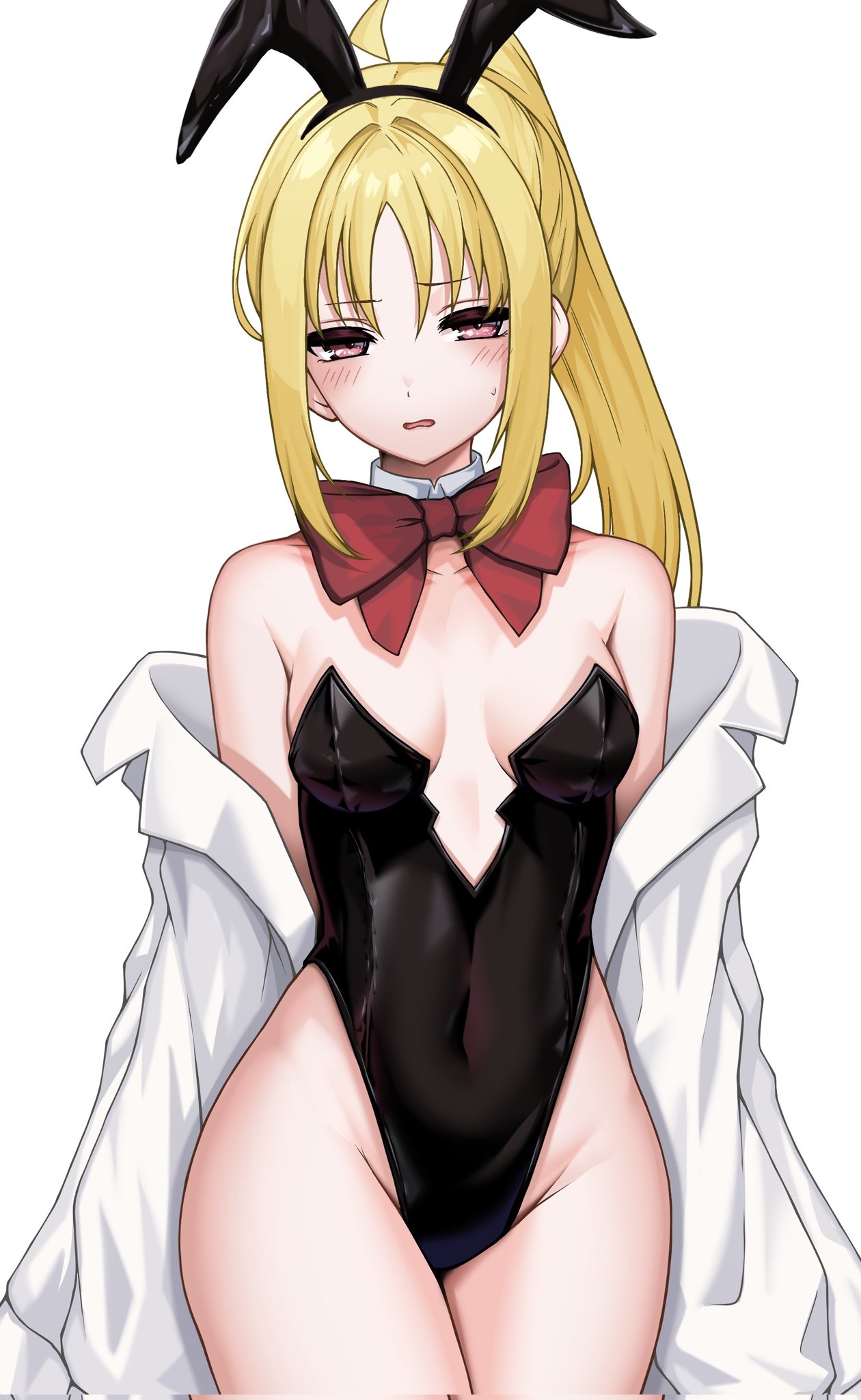 1girls, blonde hair, bocchi the rock!, bunnysuit, female, ijichi nijika, kushinaka