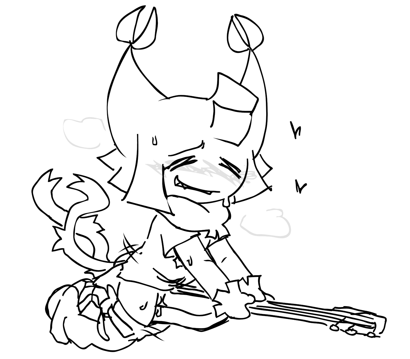 anthro, bassblood, dandy's world, male, male only, torturedbyexi, yatgta, yatta (dandy's world)