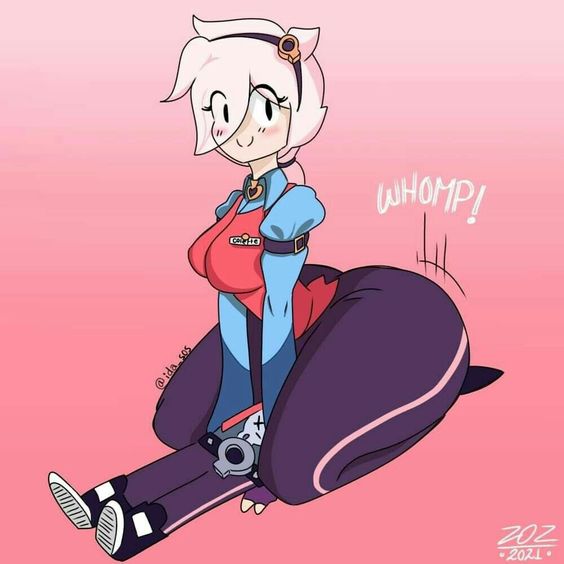 1boy, ass, big thighs, brawl stars, colette (brawl stars), edgar (brawl stars), face in ass, facesitting, female, male, sex, sitting on face, sitting on person, white hair