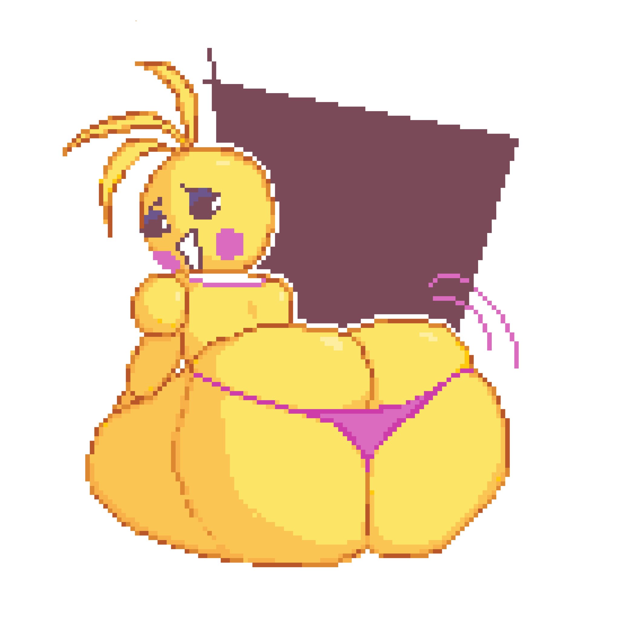 1girls, about to burst, animatronic, animatronic female, ass bigger than head, ass focus, ass too big, barely contained ass, barely fits, big ass, big butt, butt focus, chicken, chicken girl, female, five nights at freddy's, five nights at freddy's 2, fnaf, imminent wardrobe malfunction, inconvenient ass, inconvenient butt, looking at own ass, looking at own butt, looking back at ass, looking back at self, nitsuarts, pixel, pixel art, robot, robot girl, scottgames, solo, tight fit, too tight, toy chica (fnaf), undersized clothes, undersized clothing, wardrobe malfunction