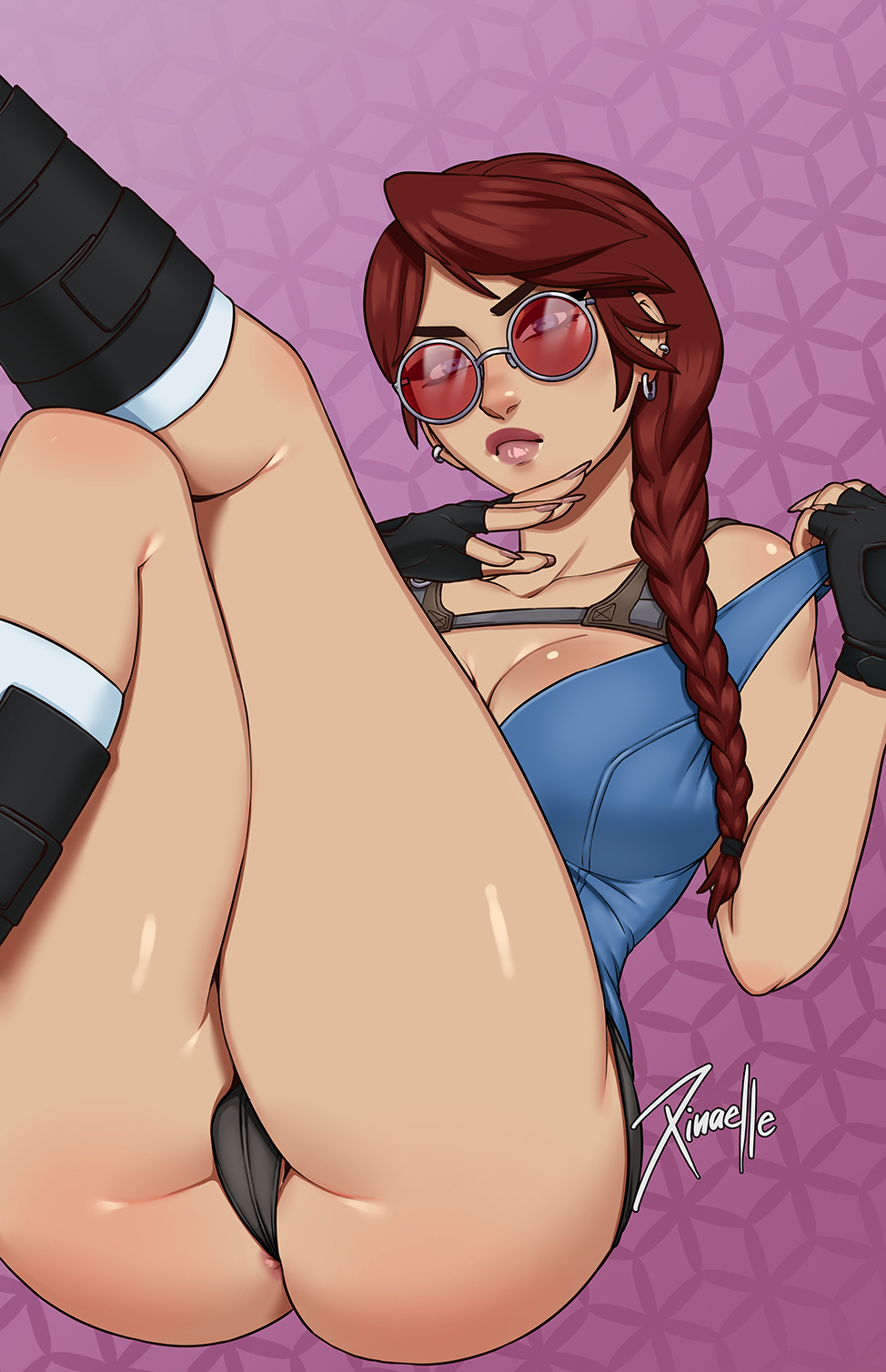 1girls 2020 ash_(rainbow_six) ass big_ass big_breasts breasts cleavage cosplay female female_only lara_croft_(cosplay) large_breasts lipstick looking_at_viewer rainbow_six rainbow_six_siege red-tinted_eyewear solo sunglasses tagme tinted_eyewear tom_clancy tomb_raider xinaelle