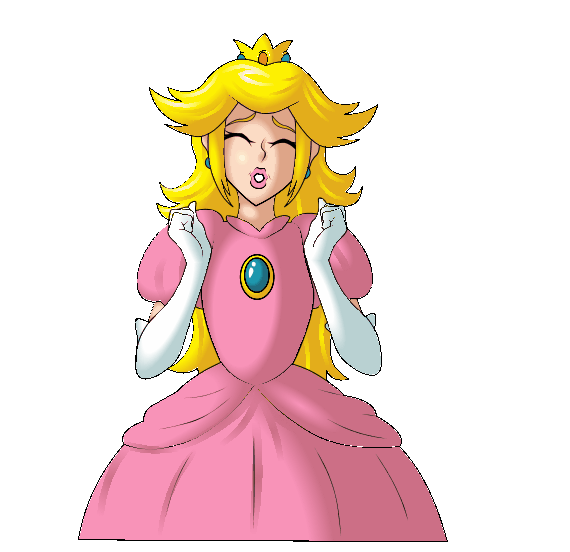 animated, blonde hair, blue eyes, breast expansion, breasts, chewing, closed eyes, eating, female, gigantic breasts, gloves, huge breasts, macromastia, mario (series), meet 'n' fuck games, meet and fuck, nintendo, nipples, princess peach, super mario bros., tagme, tearing clothes