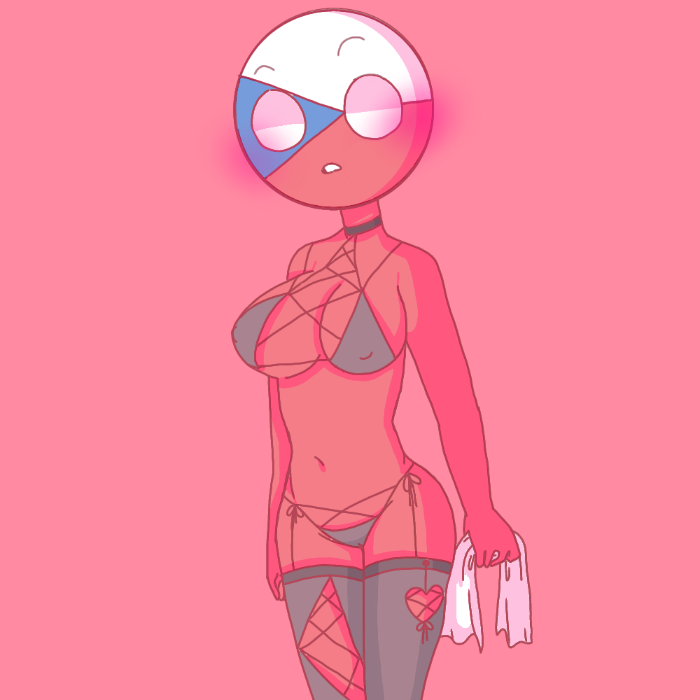 1girls big_ass big_breasts bikini blush countryhumans countryhumans_girl czech_flag czech_republic_(countryhumans) female female_only jojofan_alsoch solo towel