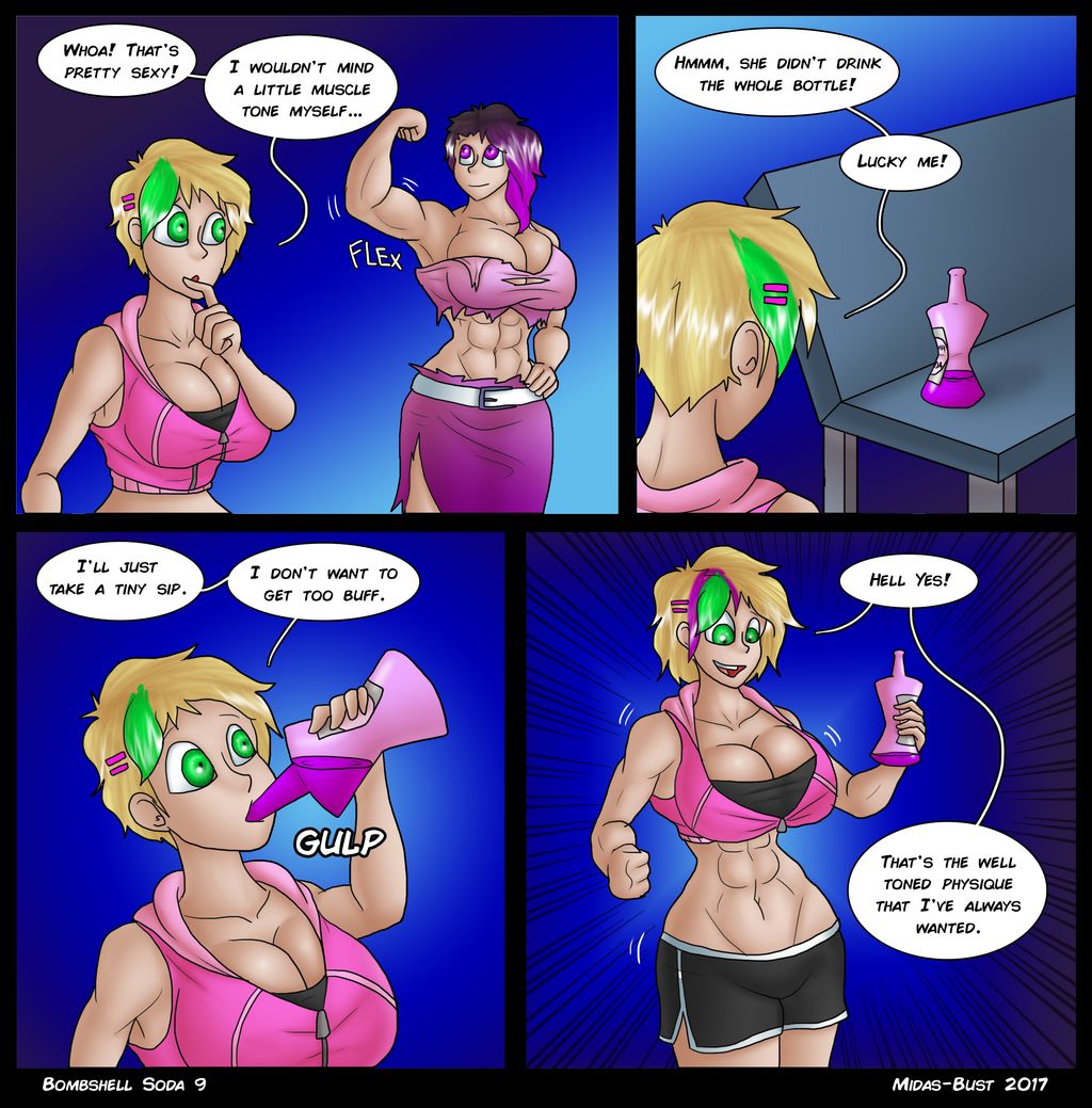 bombshell_soda breast_expansion comic midas-bust multiple_girls tagme yuri