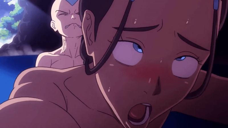 1boy, 1boy1girl, 1girls, 2d, 2d animation, aang, aged up, animated, anus, ass, avatar the last airbender, bald male, balls, blue eyes, blushing, braided hair, bubble butt, canon couple, close-up, closed eyes, clothing, d-art, duo, eyes rolling back, female, female penetrated, hands on ass, implied sex, katara, male, male penetrating, male penetrating female, male/female, medium penis, open mouth, penis, pleasure face, scratching ass, scratching butt, sex, sex from behind, shorter than 30 seconds, shorter than one minute, shorter than two minutes, small breasts, straight, sweat, sweating, tagme, thick ass, thick hips, thrusting