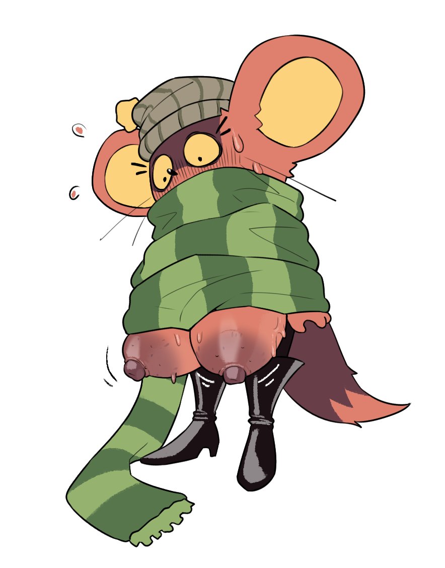 1girls, animal ears, areola, areolae, big breasts, boots, breasts, brown fur, female, female focus, female only, fur, furry, furry female, furry only, glands of montgomery, hat, huge boobs, huge breasts, kryadrawgin, mouse, mouse ears, mouse girl, mouse humanoid, mouse tail, nipples, rat, rat ears, rat girl, rat tail, sagging breasts, saggy breasts, scarf, scarf mouse, shortstack, simple background, solo, solo female, sweat, sweaty, sweaty breasts, tail, undertale, yellow sclera