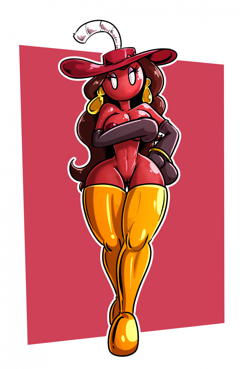bob-omb, bottomless, head transformation, leggings only, mario (series), pauline, sachasketchy, super mario bros., tagme, topless, topless female, transformation