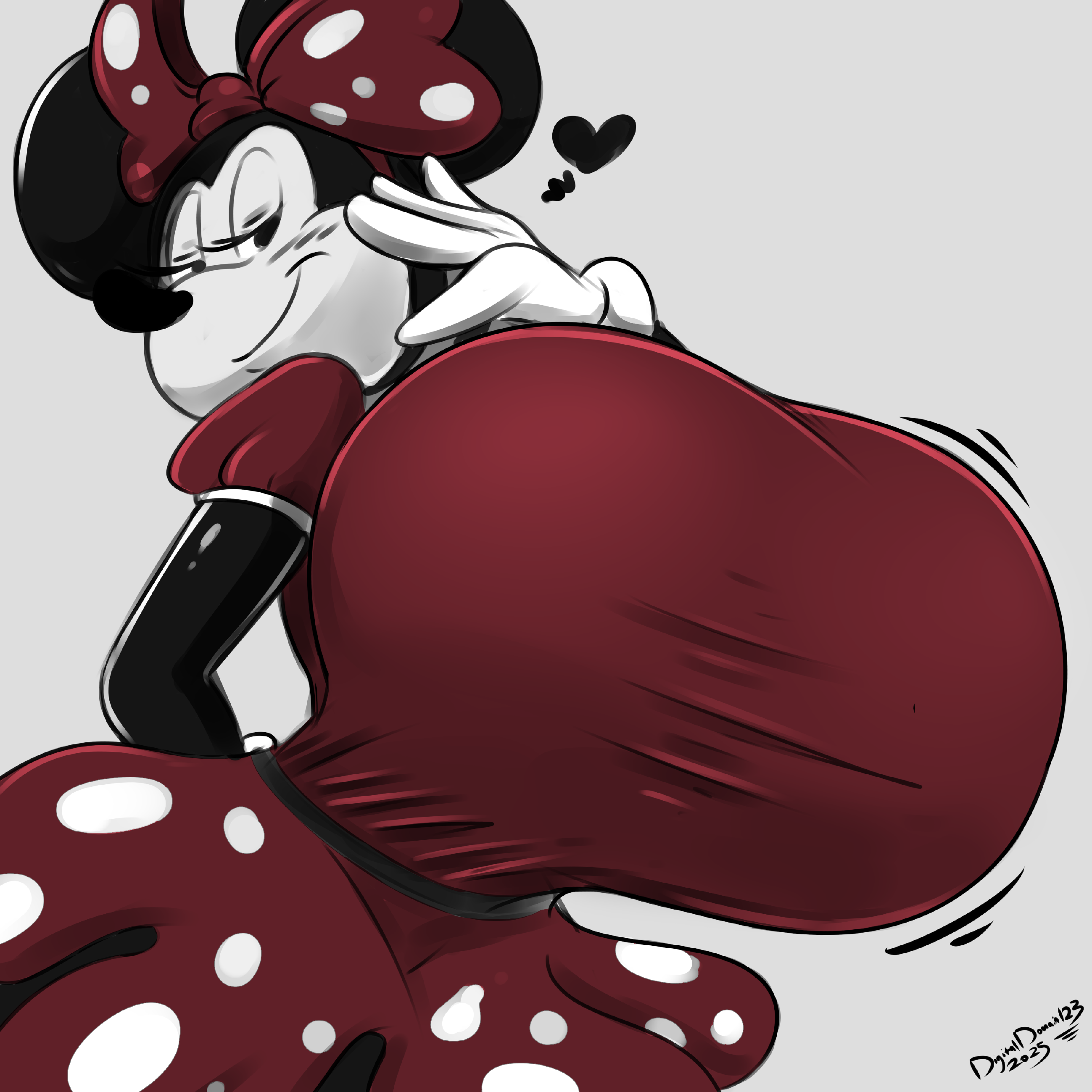 1girls, 2025, big breasts, blushing, bow (disambiguation), breasts, clothed, clothed female, color, color edit, colored, colored sketch, colorshun, digitaldomain123, disney, female, furry, furry female, furry only, hyper breasts, minnie mouse