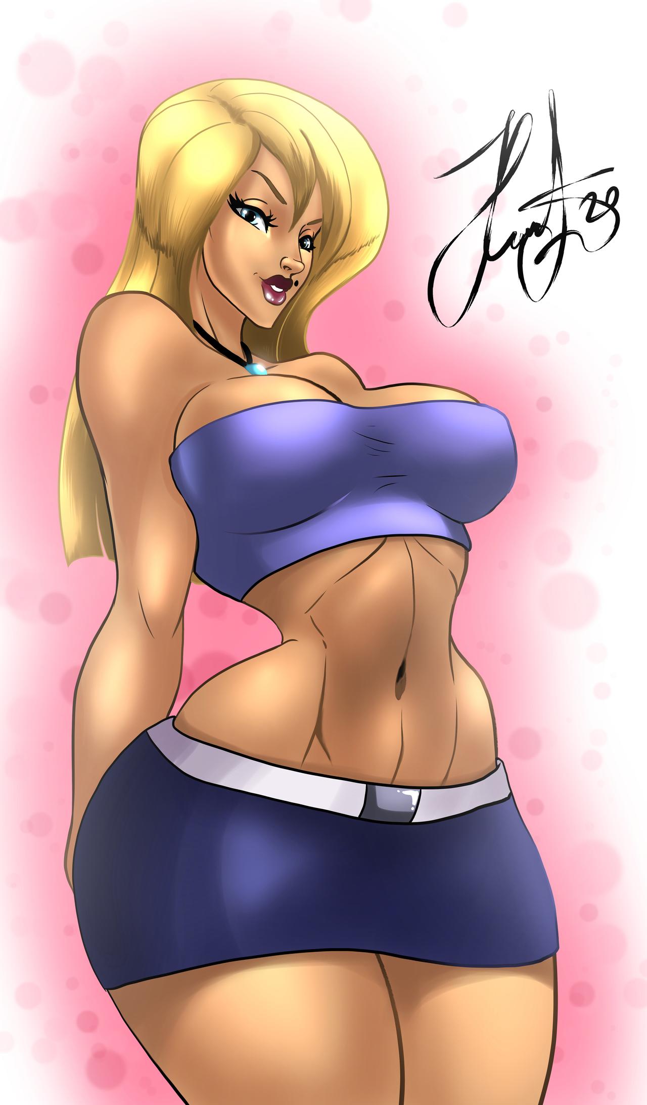 1girls 2020 alternate_version_available beauty_mark big_breasts blonde_hair blue_eyes breasts busty cleavage curvaceous curves curvy curvy_figure digital_coloring disney disney_channel eyelashes fanart female female_focus female_only henrik-drake hhammerh hourglass_figure kim_possible large_breasts lipstick long_hair mole mole_above_mouth pinup pose posing rsahnp skirt solo thick_legs thick_thighs vivian_porter voluptuous wide_hips