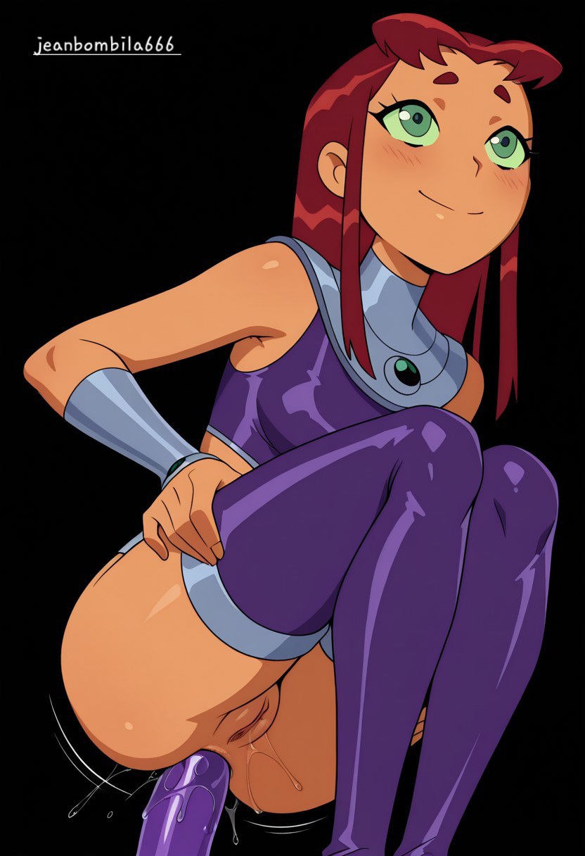 1girls, ai generated, anal, anal masturbation, anal sex, breasts, cartoon network, dc, dc comics, dildo, dildo in ass, dildo insertion, dildo penetration, dildo sitting, female, female only, grinding penis on pussy, jeanbombila666, nipples, panties, pussy, pussy juice, small breasts, starfire, starfire (teen titans), teen titans, teenage girl, teenager