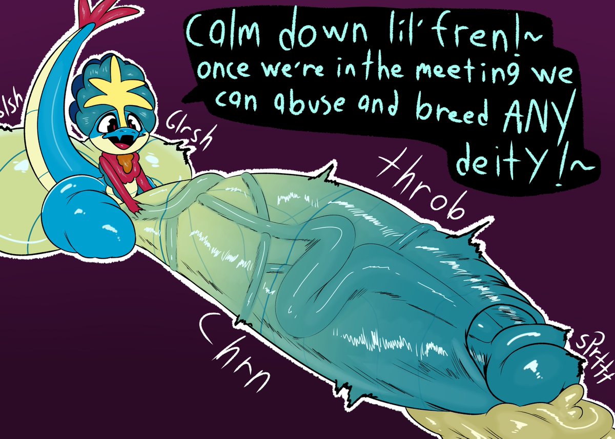 churning, dialogue, ejaculation, hyper balls, hyper penis, plushtrapboyuwu, quetzalcoatl (plushtrapboy), sitting on floor, throbbing penis
