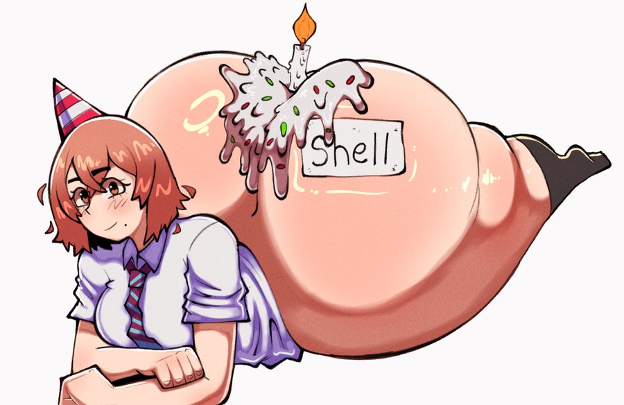1girls, ass bigger than head, big breasts, big butt, birthday, birthday cake, birthday hat, bottom heavy, bottomless, breasts, bubble ass, bubble butt, cake, cake on breasts, caked up, fat ass, hinata tachibana, huge ass, hyper, hyper ass, luizinbk, lying, lying on floor, school uniform, socks, socks on, solo, tokyo revengers, topwear, topwear only