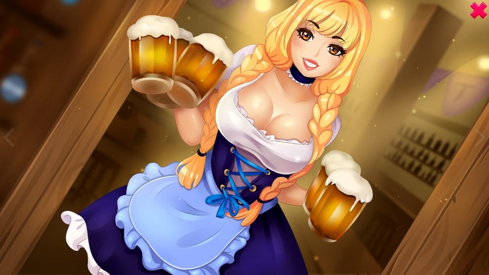 beer blonde_hair breasts dirndl fap_ceo ingrid_(fap_ceo) oktoberfest orange_eyes tagme tracht