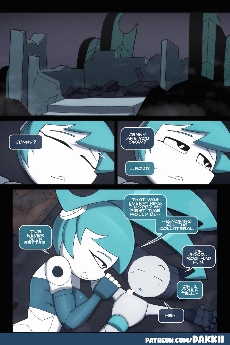 1boy, 1boy1girl, 1girls, android, android girl, ass, big ass, big breasts, bigger female, breasts, bust, busty, cartoon network, chest, comic, couple, couple (romantic), crossover, curvaceous, curvy, dakkii, digital media, digital media (artwork), female, gynoid, height difference, hips, hourglass figure, huge ass, huge breasts, humanoid, jenny wakeman, large ass, large breasts, larger female, layziidakkii, legs, light skin, light-skinned female, male, male/female, mature, mature female, metallic body, my life as a teenage robot, nickelodeon, robot, robot boy, robot girl, robot humanoid, robot penetrating, robot penetrating robot, robotboy, robotboy (character), sequence zero, shorter male, size difference, smaller male, story, straight, tall, taller female, thick hips, thick legs, thick thighs, thighs, voluptuous, voluptuous female, waist, white body, white skin, white-skinned female, wholesome, wide hips, xj-9