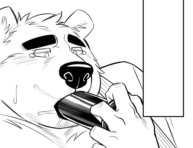 2018 5_fingers anthro bara biped black_and_white black_eyebrows black_nose bodily_fluids bust_portrait cheek_tuft chest_tuft dildo dildo_in_mouth disembodied_hand duo eyebrows faceless_character facial_tuft fingers forced front_view fur fur_tuft half-closed_eyes head_tuft holding_dildo holding_object holding_sex_toy inner_ear_fluff line_art looking_down male male/ambiguous male_focus male_only male_penetrated mammal monochrome narrowed_eyes nude oaks16 offscreen_character open_mouth oral oral_penetration penetration portrait saliva sex_toy simple_background sketch small_ears solo_focus sweat tears thick_eyebrows three-quarter_view tuft unfinished ursid white_background