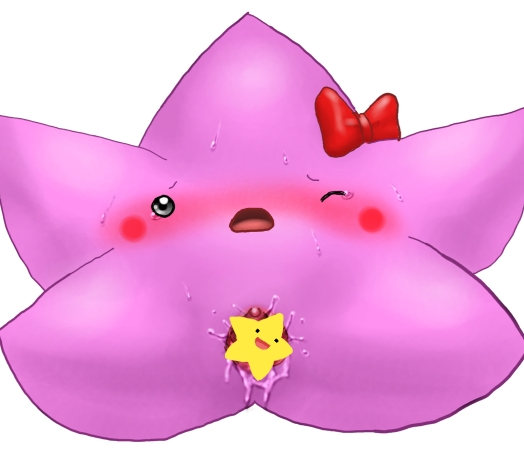 artist_request blush bow censored censored_pussy nintendo pussy starfy starly_(starfy) tagme the_legendary_starfy