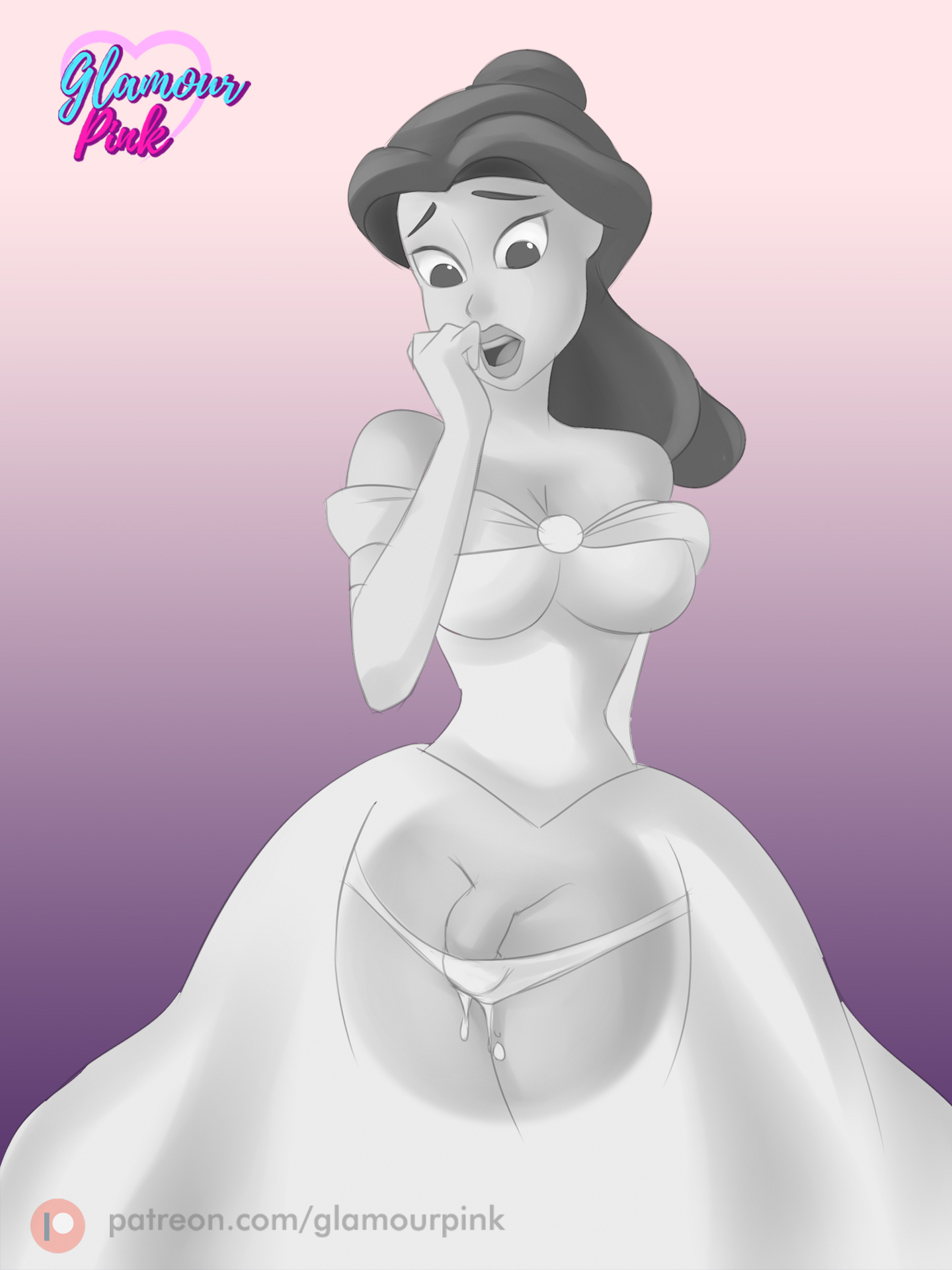 1futa, beauty and the beast (1991 film), belle (beauty and the beast), black and white, blush, bulge, clothed, cross section, cum, cum in panties, cumshot, disney, disney princess, dress, futa only, futanari, glamourpink, hands free orgasm, handsfree ejaculation, hidden orgasm, intersex, open mouth, orgasm, panties, panty bulge, penis, solo futa, x-ray