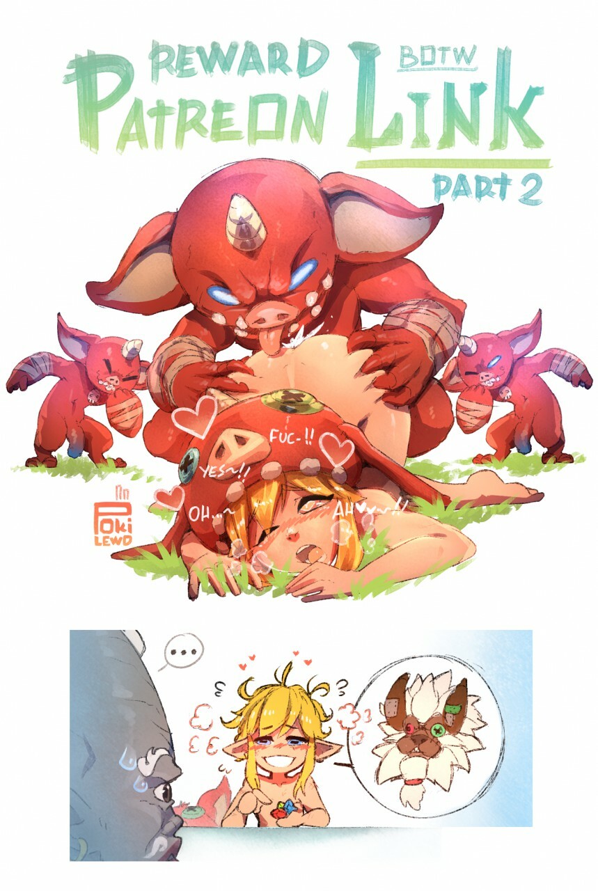 all_fours anal anal_sex androgynous ass blonde_hair blue_eyes bokoblin bokoblin_(breath_of_the_wild) bokoblin_mask breath_of_the_wild closed_eyes doggy_style erection femboy feminine_male gay glowing_eyes grass heart heart-shaped_pupils highres horns kilton link long_hair lynel_mask mask monster nude one_eye_closed penis pointy_ears pokilewd red_skin rupee sex single_horn smile snout symbol-shaped_pupils teeth the_legend_of_zelda the_legend_of_zelda:_breath_of_the_wild yaoi