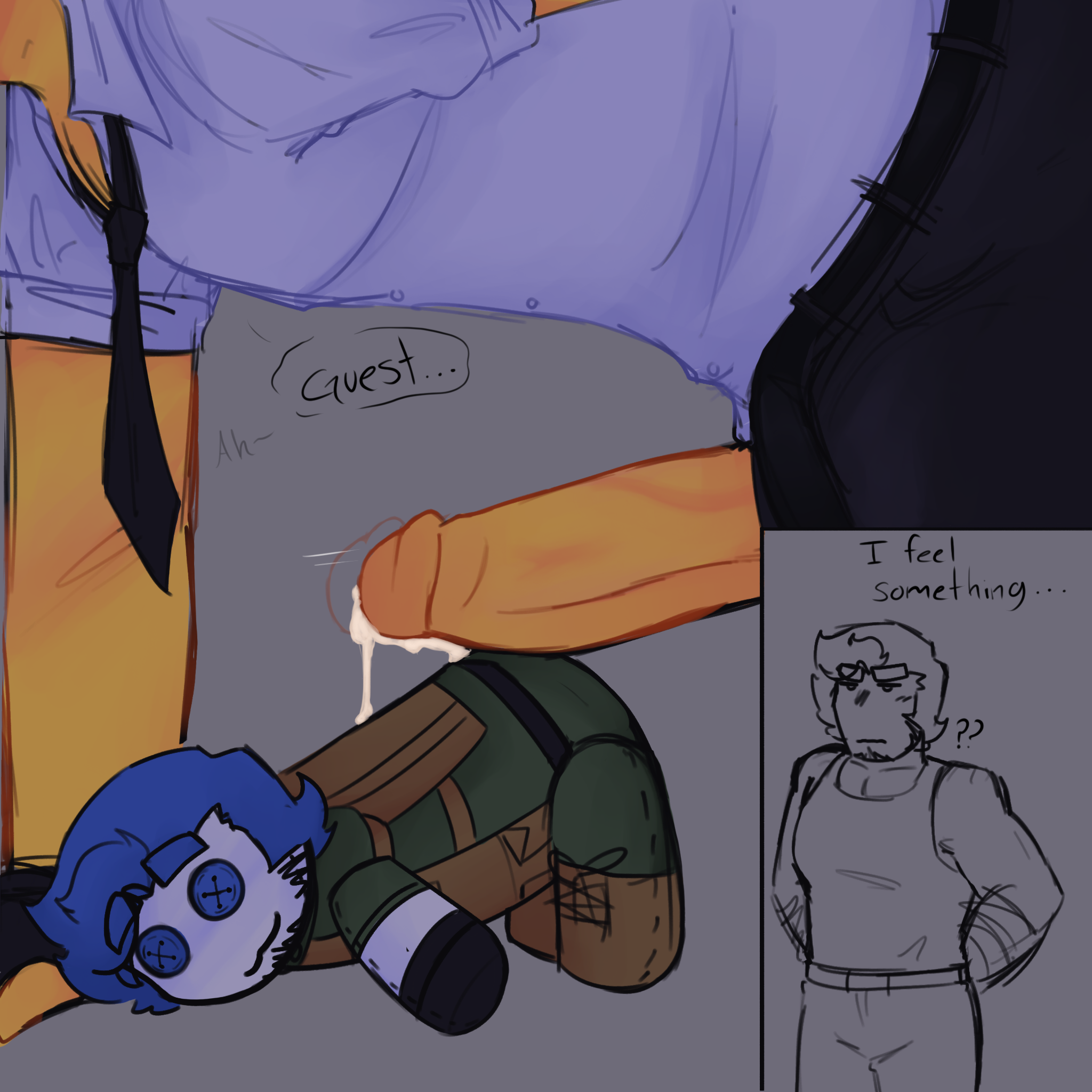 artist request, cum, forsaken (roblox), guest 1337 (forsaken), mafioso (forsaken), masturbation, plushie, plushophilia, roblox, roblox game, robloxian, tagme, voodoo doll
