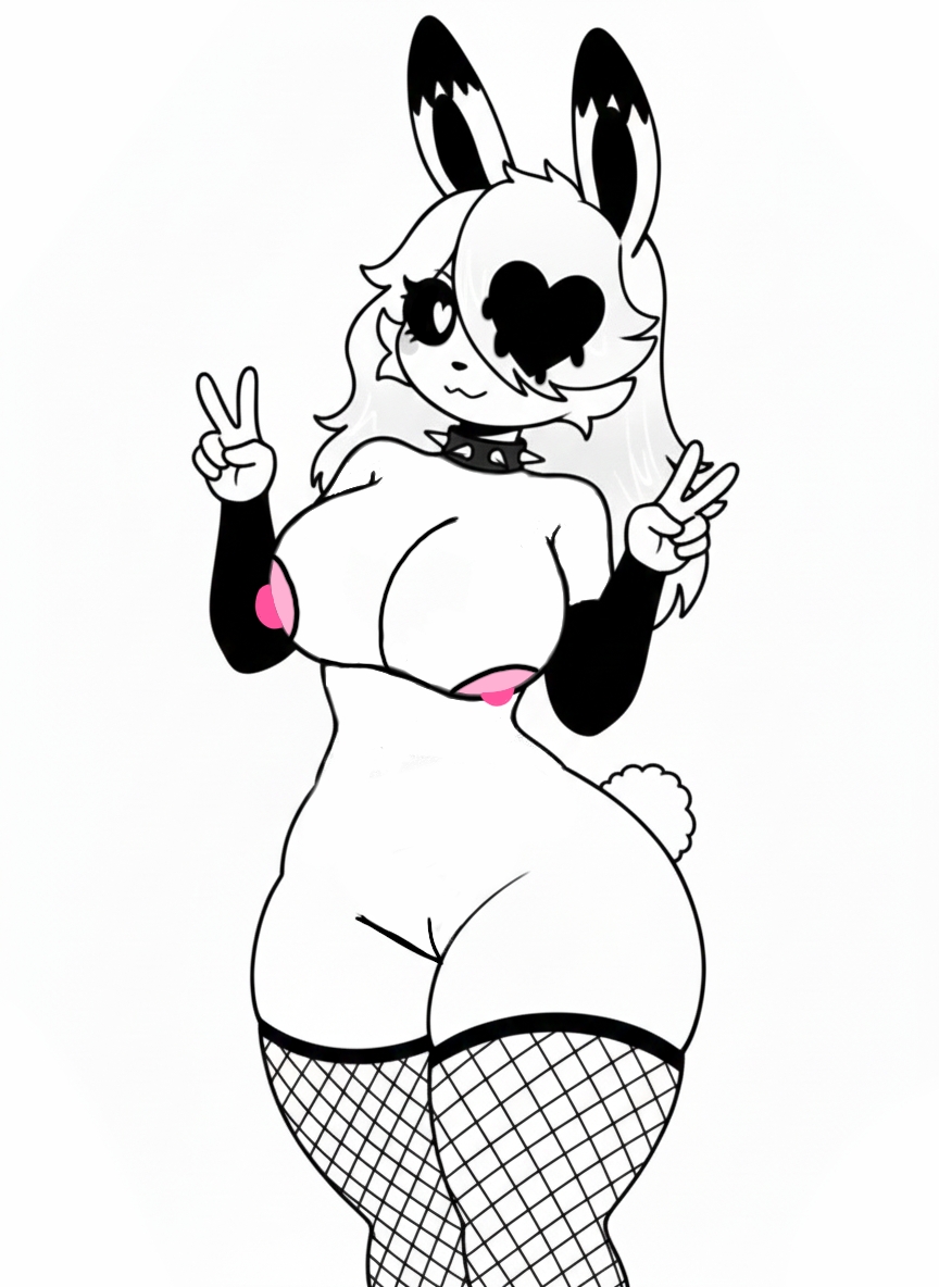 2026, 2026s, anthro, anthro female, blush, blushing face, blushing female, breast grab, breasts bigger than head, breasts out, bunny ears, bunny femgram chan, bunny girl, bunny tail, bunnygirl, bunnysuit, collar, femgram, fishnet stockings, furry, furry female, geometry dash, kit community, kit community v2, legs, legs apart, legs spread, nude, nude anthro, nude female, pussy, socks, spiked collar, spiked necklace, tagme, tagme (artist), tagme (character)