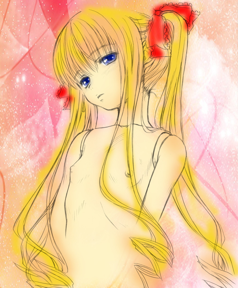 blonde_hair blue_eyes doll_joints highres nude rozen_maiden shinku