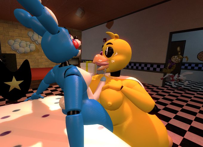 3d chica_(fnaf) cum_on_face facial female five_nights_at_freddy's five_nights_at_freddy's:_help_wanted five_nights_at_freddy's:_security_breach garry's_mod glitchtrap male malhare one_eye_closed paizuri rabbit straight toy_bonnie toy_bonnie_(fnaf) vannie vanny vanny_(fnaf)