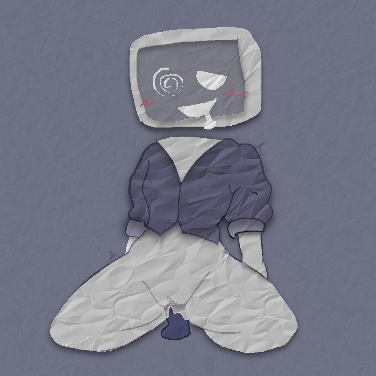 artist request, blush, computer, cuntboy, drooling, intersex, non-human, p.ai.nter (pressure), pressure (roblox), pussy, pussy juice, riding dildo, roblox, roblox game, solo, source request, tagme