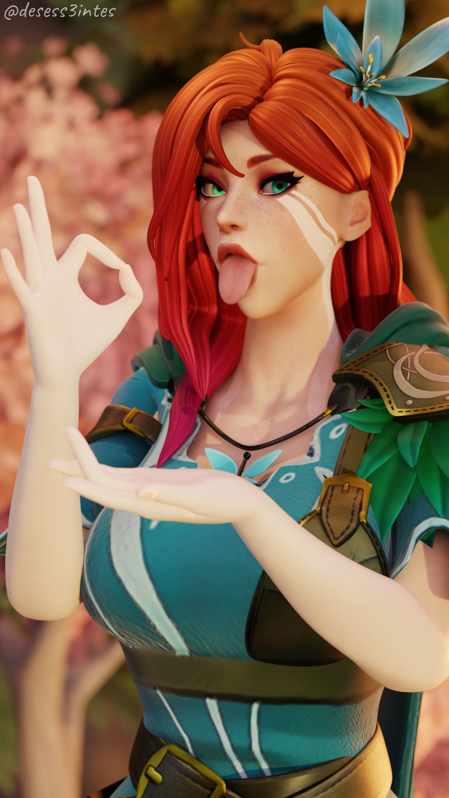 3d ahe_gao ahegao_face breasts desess3intes dota dota_2 fellatio_gesture looking_at_viewer open_mouth prostate_massage_gesture solo suggestive suggestive_gesture suggestive_look tagme windranger