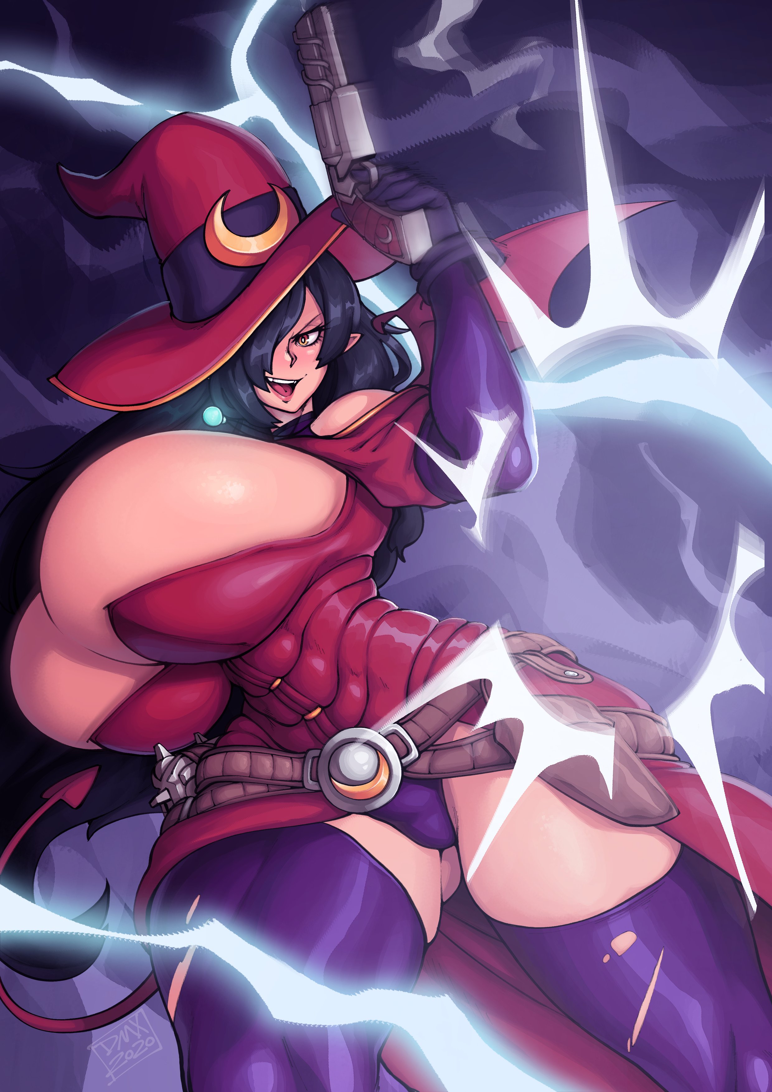 1girls, breasts, breasts bigger than head, cleavage, dmxwoops, female, female only, gigantic breasts, huge breasts, naughty face, original character, seductive, seductive smile, smile, solo, solo female, thick thighs, thighs