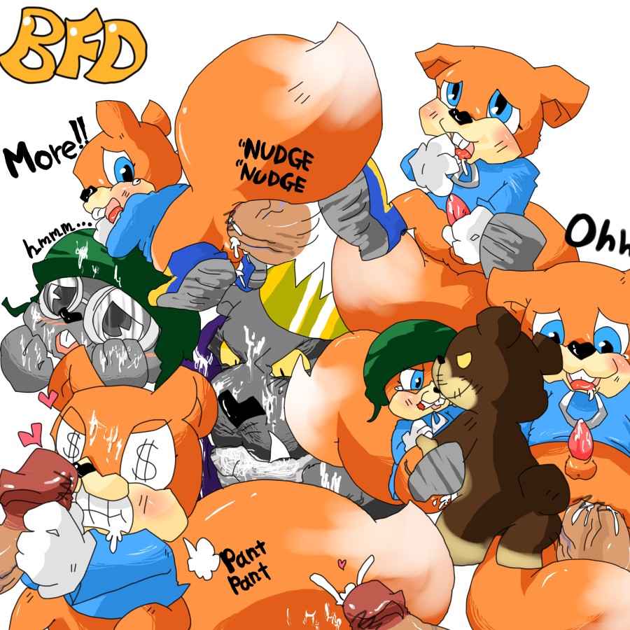 conker conker's_bad_fur_day male_only naizoubou panther_king rodent rodent_(conker) tediz the_fairy_panther_king yaoi