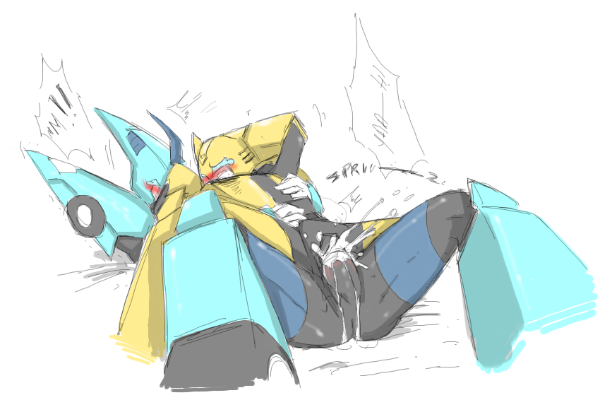 2boys blurr bumblebee bumblebee_(transformers) crying messy robots simple_background tora-shiromaru transformers transformers_animated