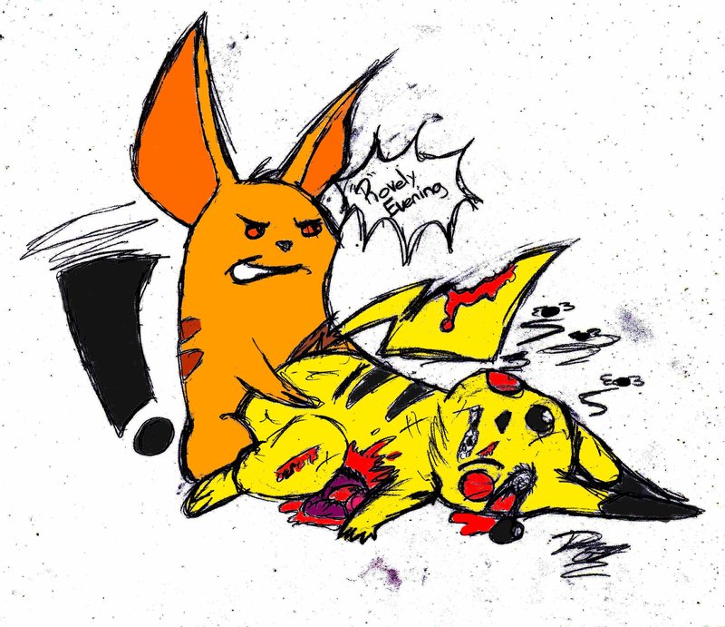 crossover drawn_together gay guro ling-ling male male_only male_ryona nintendo pikachu pokemon what