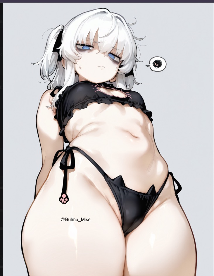1girls, ai generated, belly button, bikini, bikini bottom, bikini top, blue eyes, bra, cameltoe, catgirl, commission, dungeons and dragons, lily buns, mage, mostly nude, oatmealdood, oblivion, oc, original, pale-skinned female, pawprint, shortstack, skyrim, slim thick, slim waist, small breasts, submissive female, suggestive gesture, suggestive pose, the elder scrolls, thick thighs, underwear, white hair
