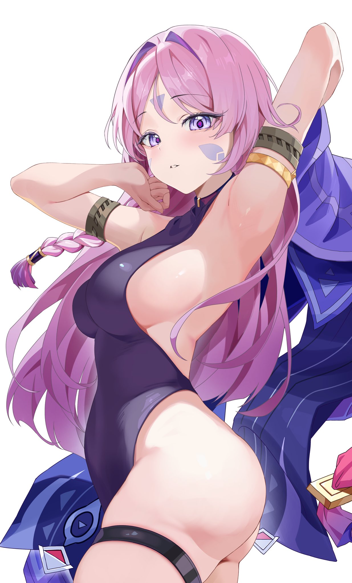 1girls, alternate version available, ass, breasts, citlali (genshin impact), female, female focus, female only, genshin impact, large ass, large breasts, light skin, light-skinned female, sasunopi, solo, thick thighs, thighs, wide hips