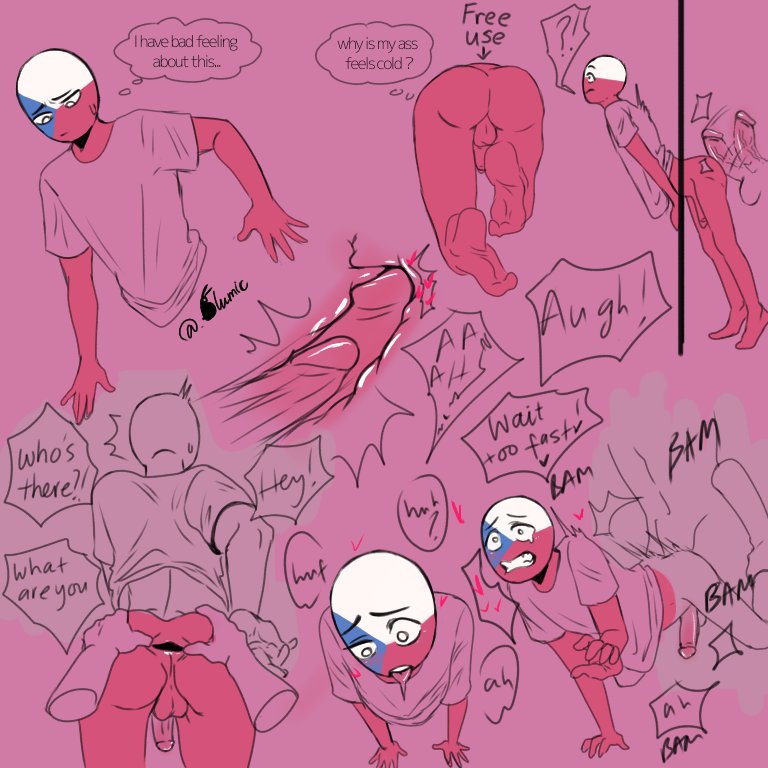 2boys, anal, anal penetration, anal sex, anus, ass, barefoot, big penis, blumicbunny, countryhumans, czechia (countryhumans), feet, forced, gay, gloryhole, male, male/male, penetration, penis, poland (countryhumans), rape, sex, spread anus, thrusting, yaoi