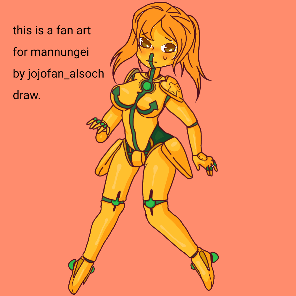 1girls blush breasts cute fanart female female_only humanoid jojo's_bizarre_adventure jojofan_alsoch jojolion rule_63 shounen_jump soft_&_wet solo_female stand_(jjba)