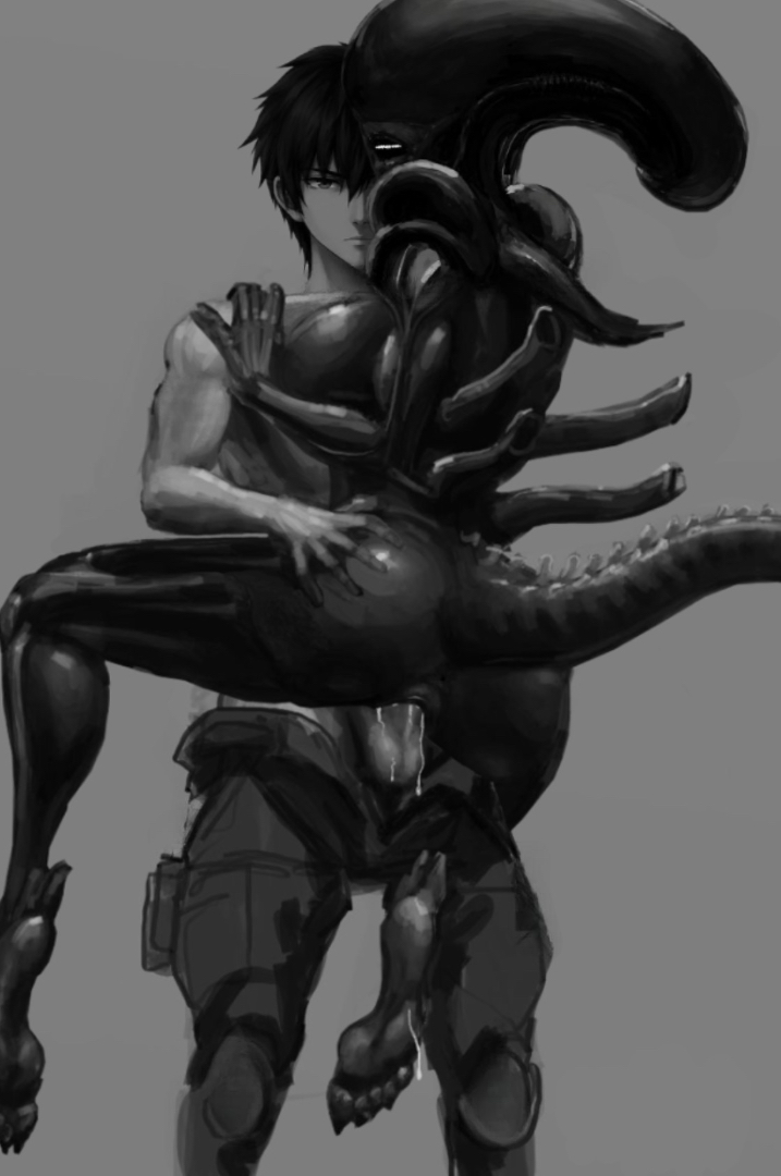 1girls, 2d, alien, alien (franchise), alien girl, alien humanoid, anos voldigoad, back spikes, black body, black hair, black lips, cum, cum in pussy, cum inside, cum on feet, curvy, curvy body, curvy female, curvy figure, curvy hips, curvy thighs, demon, feet, feet off ground, female xenomorph, hand on butt, large breasts, long head, maou gakuin no futekigousha, medium ass, serious, serious face, serious look, tail, xenomorph