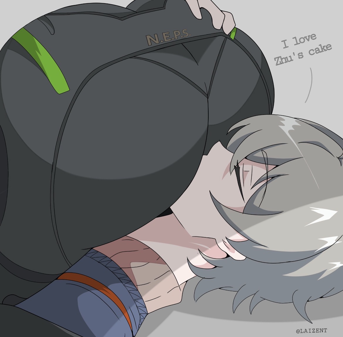 artzyzen, ass on face, big ass, booty, faceless female, facesitting, female, hand on ass, huge ass, laizent art, male, male/female, policewoman, talking to self, thick ass, white hair, wise (zenless zone zero), zenless zone zero, zhu yuan