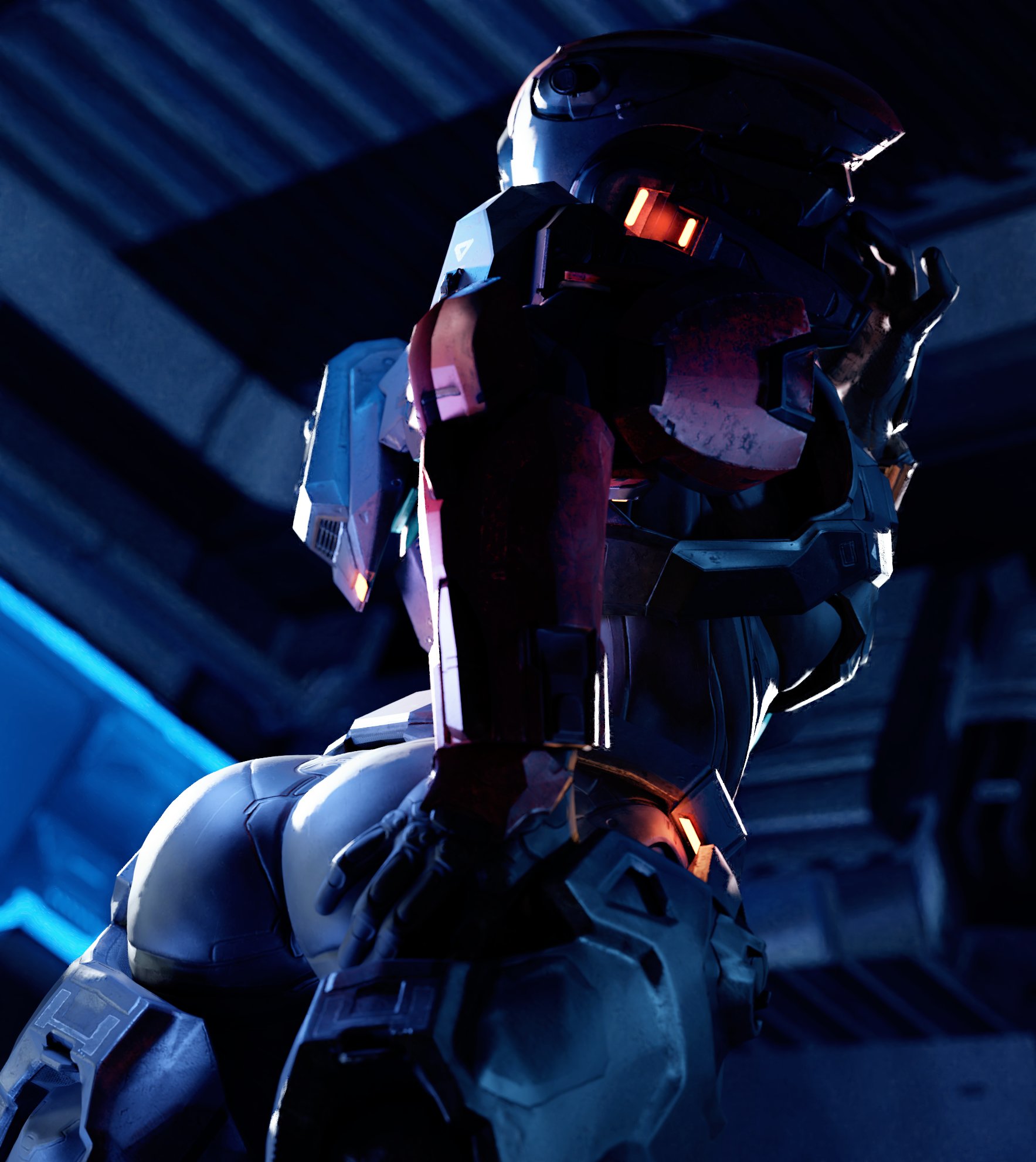 2021, 3d, armor, artist request, ass, halo (series), helmet, human, no artist, no artist signature, no source, spartan (halo)