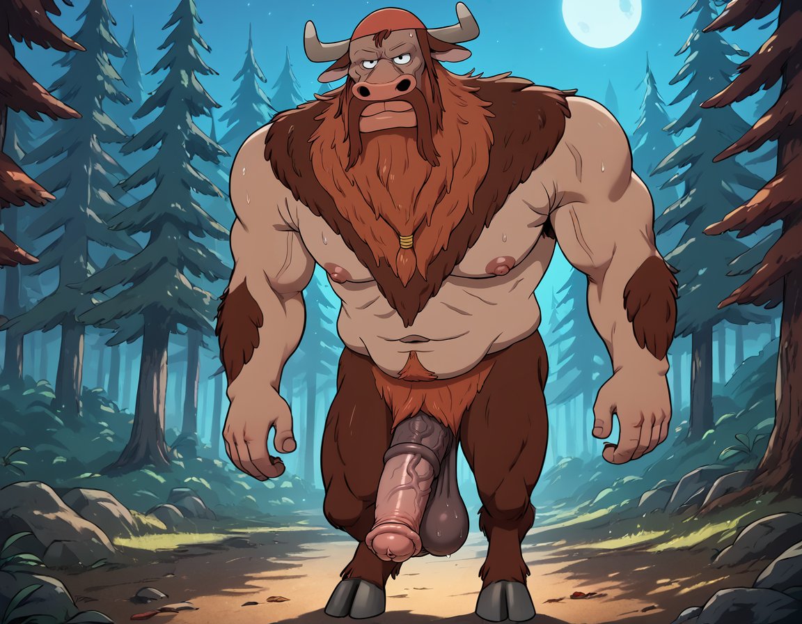 1boy abs ai_generated animal_penis anthro arm_hair armpit_hair balls bara beard big_balls big_nipples big_pecs big_penis booster_rex bovid bovid_horn bovine bovine_ears brown_fur chest_hair daddy dilf equine_penis erect_nipples erection gay gravity_falls hair hairy hairy_chest hairy_male hooves horn huge_balls huge_cock huge_muscles huge_nipples huge_pecs hunk male male_only manotaur minotaur moustache muscular muscular_anthro muscular_male navel nipples nude penis pubic_hair solo sweat