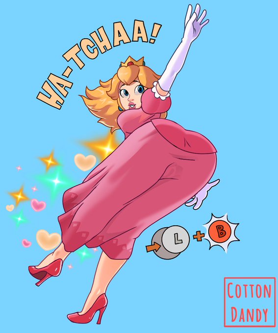 1girls alternate_version_available blonde_hair button_prompt cottndandy cottondandy dress female female_only female_solo mario_(series) nintendo peach_bomber pink_dress princess_peach shoes solo solo_female solo_only super_mario_bros. super_smash_bros.