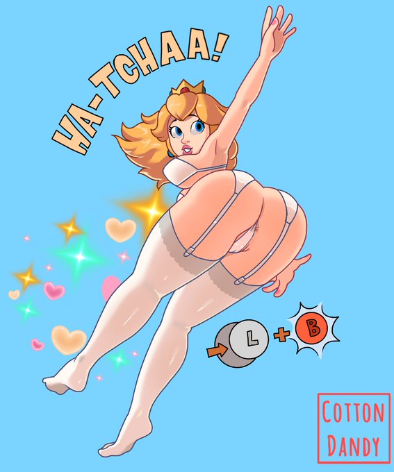 1girls alternate_version_available big_ass button_prompt cottndandy cottondandy female female_only female_solo lingerie mario_(series) nintendo peach_bomber princess_peach shoes_removed solo solo_female solo_only super_mario_bros. super_smash_bros.