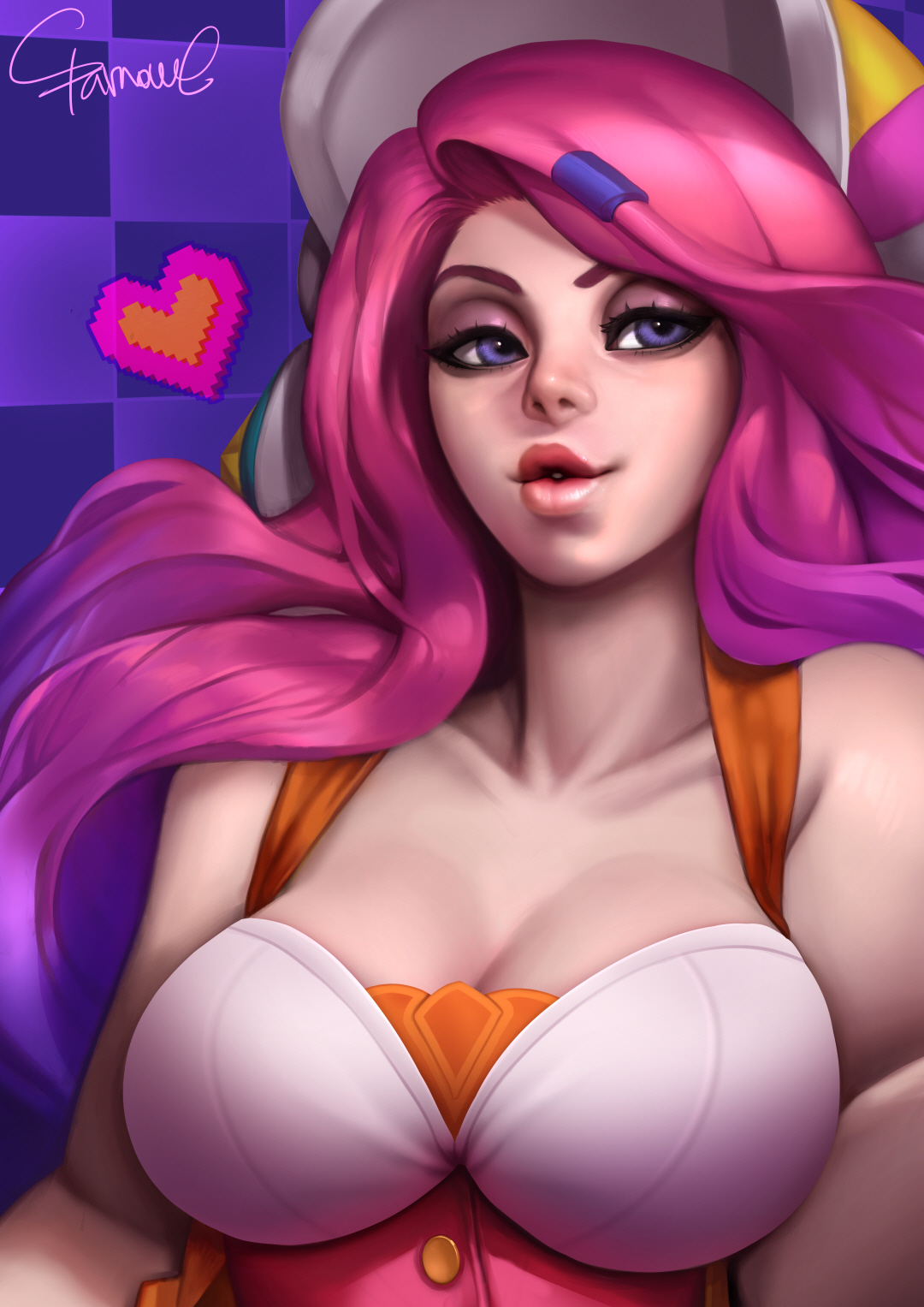 arcade miss fortune, arcade series, female, league of legends, miss fortune, sparrowl, tagme