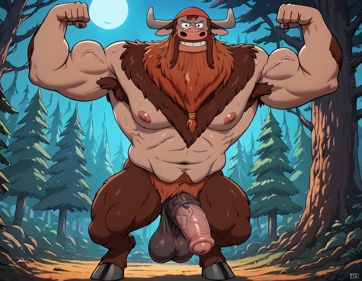 1boy abs ai_generated animal_penis anthro arm_hair armpit_hair armpits balls bara beard big_balls big_muscles big_nipples big_pecs big_penis booster_rex bovid bovid_horn bovine bovine_ears brown_fur chest_hair daddy dilf equine_penis erect_nipples erection flexing gay gravity_falls hair hairy hairy_chest hairy_male hooves horn huge_balls huge_cock huge_muscles huge_nipples huge_pecs hunk male male_only manotaur minotaur moustache muscular muscular_anthro muscular_male navel nipples nude penis pubic_hair solo sweat