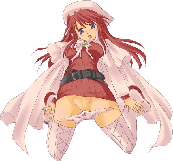 aty boots bow bow_panties panties panty_pull pink_panties pussy solo summon_night summon_night_3 thigh_boots thighhighs underwear