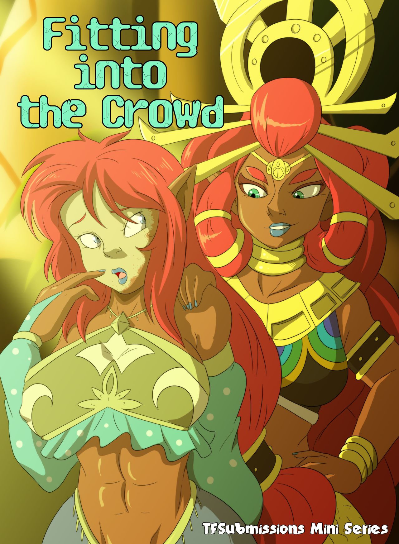 2girls ass ass_expansion bimbo bimbo_body bimbo_lips bimbofication bimbofied breast_expansion breasts breath_of_the_wild comic english_text eye_color_change female female/female female_focus female_only gender_transformation gerudo gerudo_link gerudofication hair_color_change hair_growth huge_ass huge_breasts link link_(breath_of_the_wild) mtf_transformation nintendo race_swap riju rule_63 skin_color_change text tfsubmissions the_legend_of_zelda the_legend_of_zelda:_breath_of_the_wild transformation weapon yuri